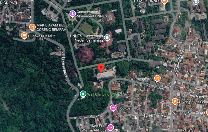 Map location of FMIPA UNNES